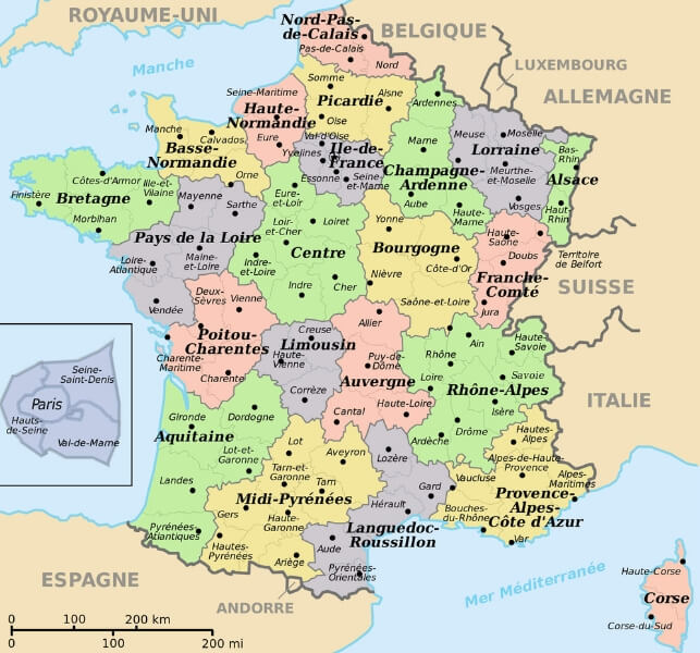 map that shows french departments