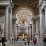inside of the pantheon in Paris