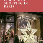 store window with large star christmas decoration