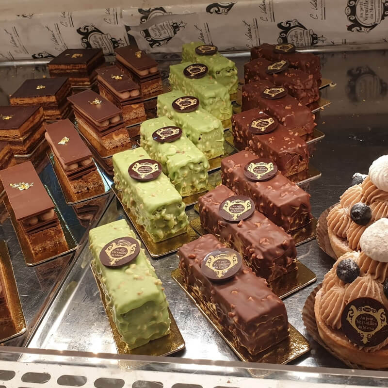 pastries at a bakery shop in Paris