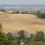 rolling coutryside with large wheat field: day-trip to the Gers from Toulouse episode