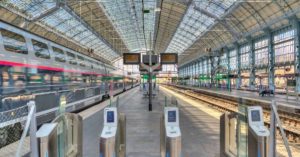 Modern train platfornt: Getting Around France episode