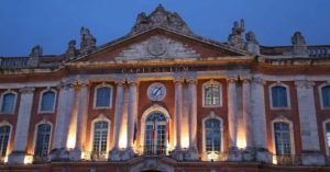 Close-up of the Capitole building: Toulouse Trip Report episode