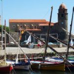 Small boat dock in the village of Collioure