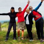 Janice and 3 other women looking happy on a French immersion program