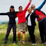 Janice and 3 other women looking happy on a French immersion program