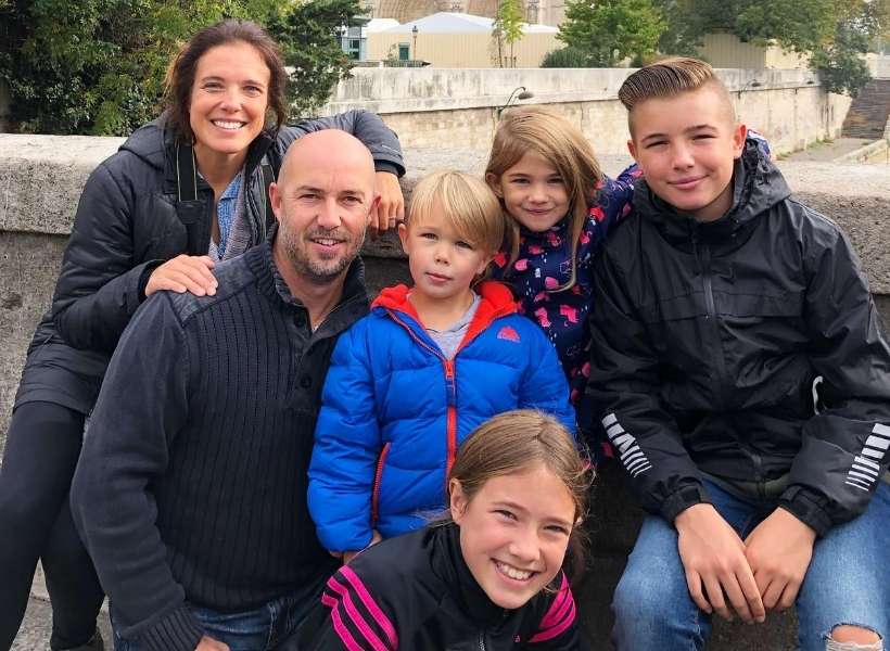 Cristina with husband and children: visiting D-Day sites with kids