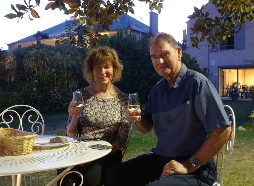 Carl and his wife Christine enjoying some Sancerre wine