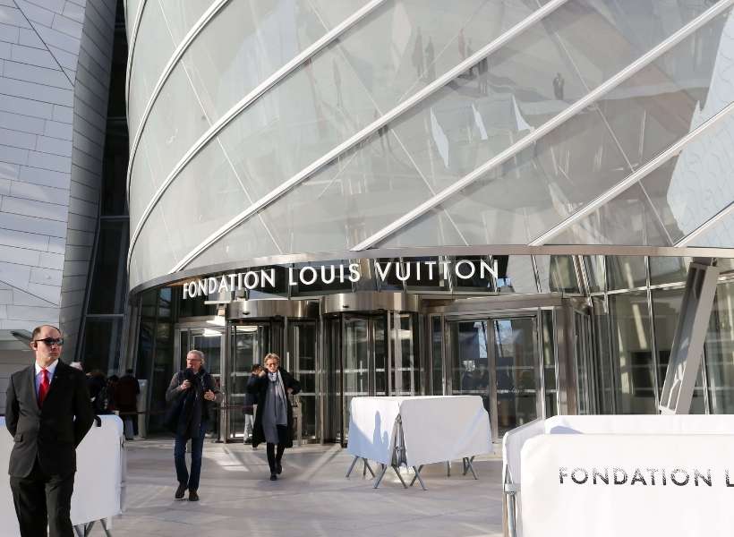 Entrance of the Louis Vuitton Foundation in Paris