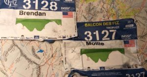 Race Bibs for Mollie and her husband: Running a trail race in the Alps episode