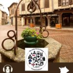 Water well and city square in the town of Castelnau de Montmiral: bastides in the southwest of France episode