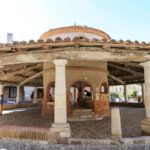 The circular covered market of Auvillar in Occitanie