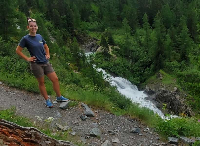 Whitney on a hike