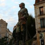 The statue of Cyrano de Bergerac in Bergerac