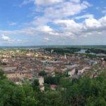A view of Moissac from a scenic ventage point