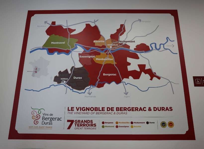 The different wine terroirs around Bergerac