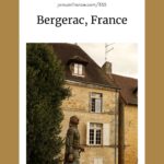 The statue of Cyrano de Bergerac in Bergerac