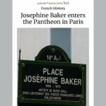 Street sign in Paris which reads Place Josephine Baker in the 14th arrondissement