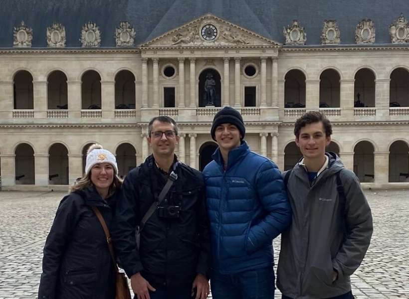 Brian and his family at the Musée de l'Armée aka Les Invalides