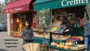 Sarala Terpstra shopping in France: Classic French Recipes with a Vegan Twist Episode