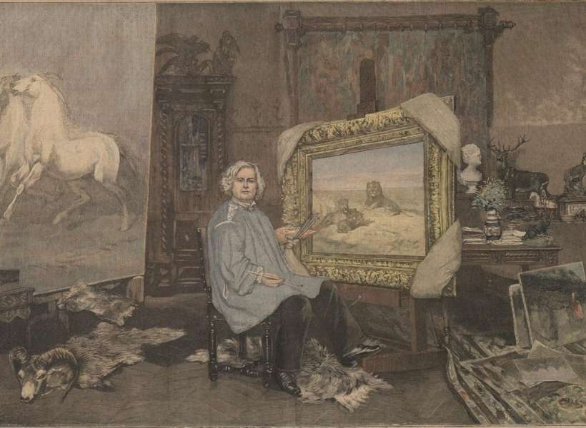 Rosa Bonheur in her "atelier"