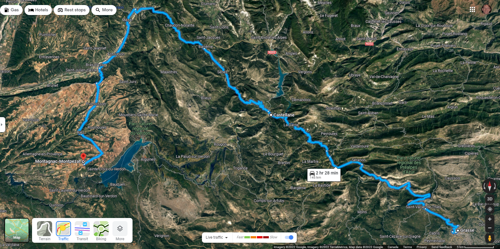 Napoleon Route on Google Earth
