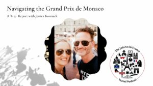 Jessica and her husband at the Grand Prix de Monaco
