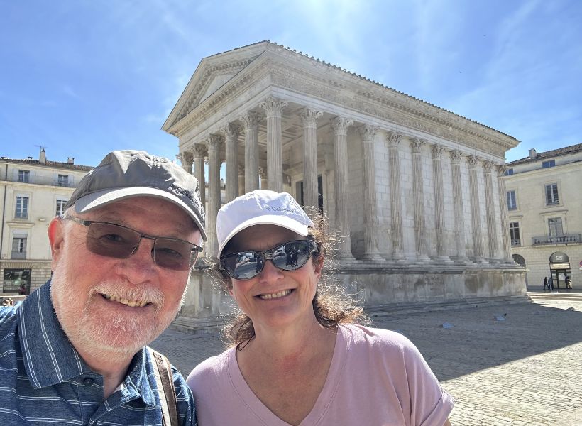 Renee and her husband in Nîmes: Toulouse to Nice on the Train Episode