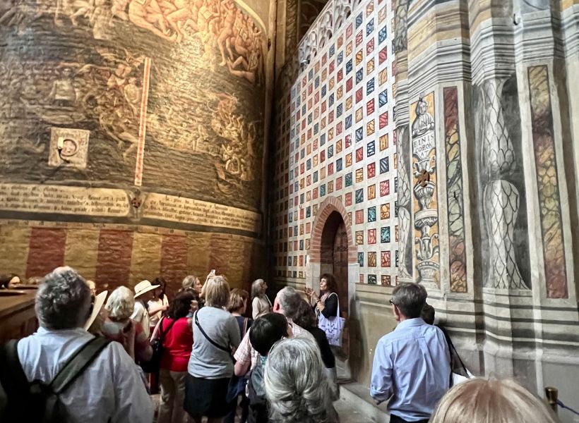 Elyse Rivin and Bootcamp 2024 members visiting the Albi Cathedral