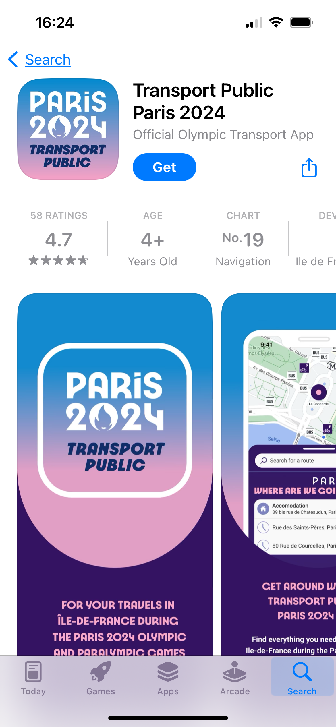 Paris 2024 Transportation App