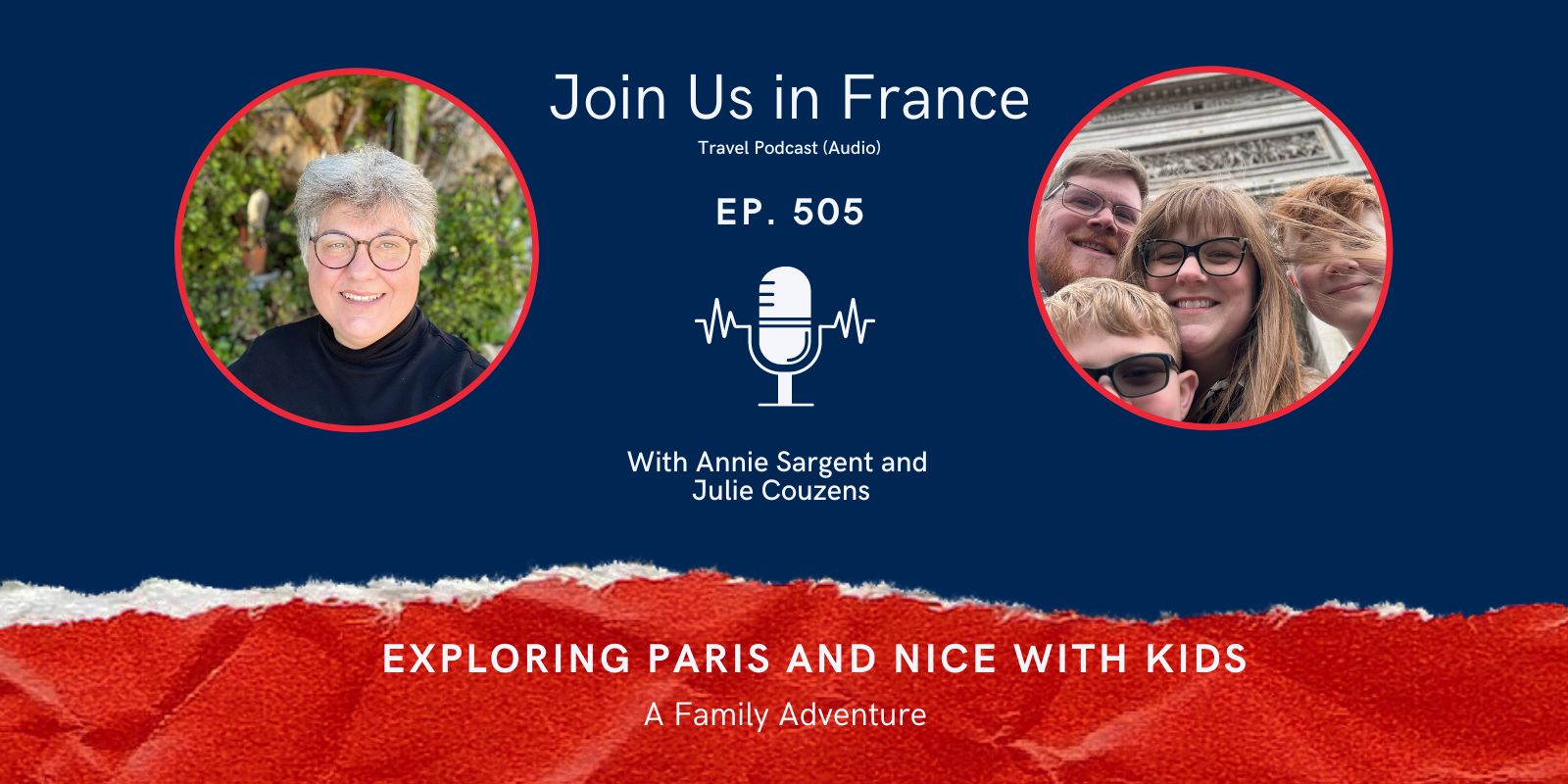 Annie Sargent and Julie Cossens and family: Paris and Nice with Kids episode.