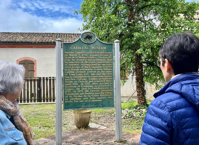 Plaque at the Museum: The French Explorer Who Founded Detroit: Lamothe Cadillac episode