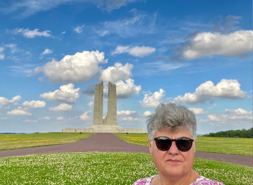 Annie Sargent at Vimy Ridge