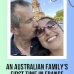 Suzie Klatt and her husband near the Eiffel Tower: An Australian Family's First Time in France Episode