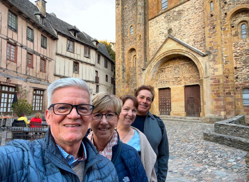 Steve Weaver and friends in Conques: Fall in France Beyond Paris Episode