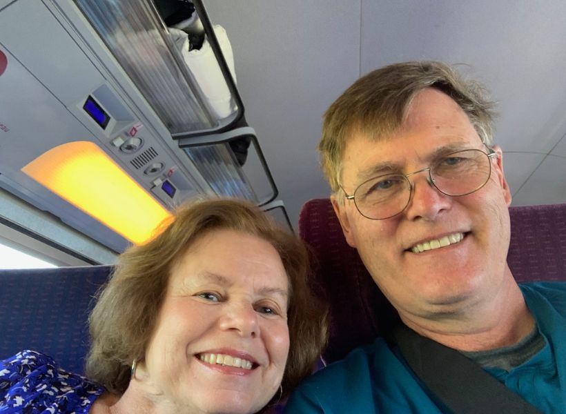 Stephen Nicholson and his wife: Navigating France by Train, Car and Bus episode