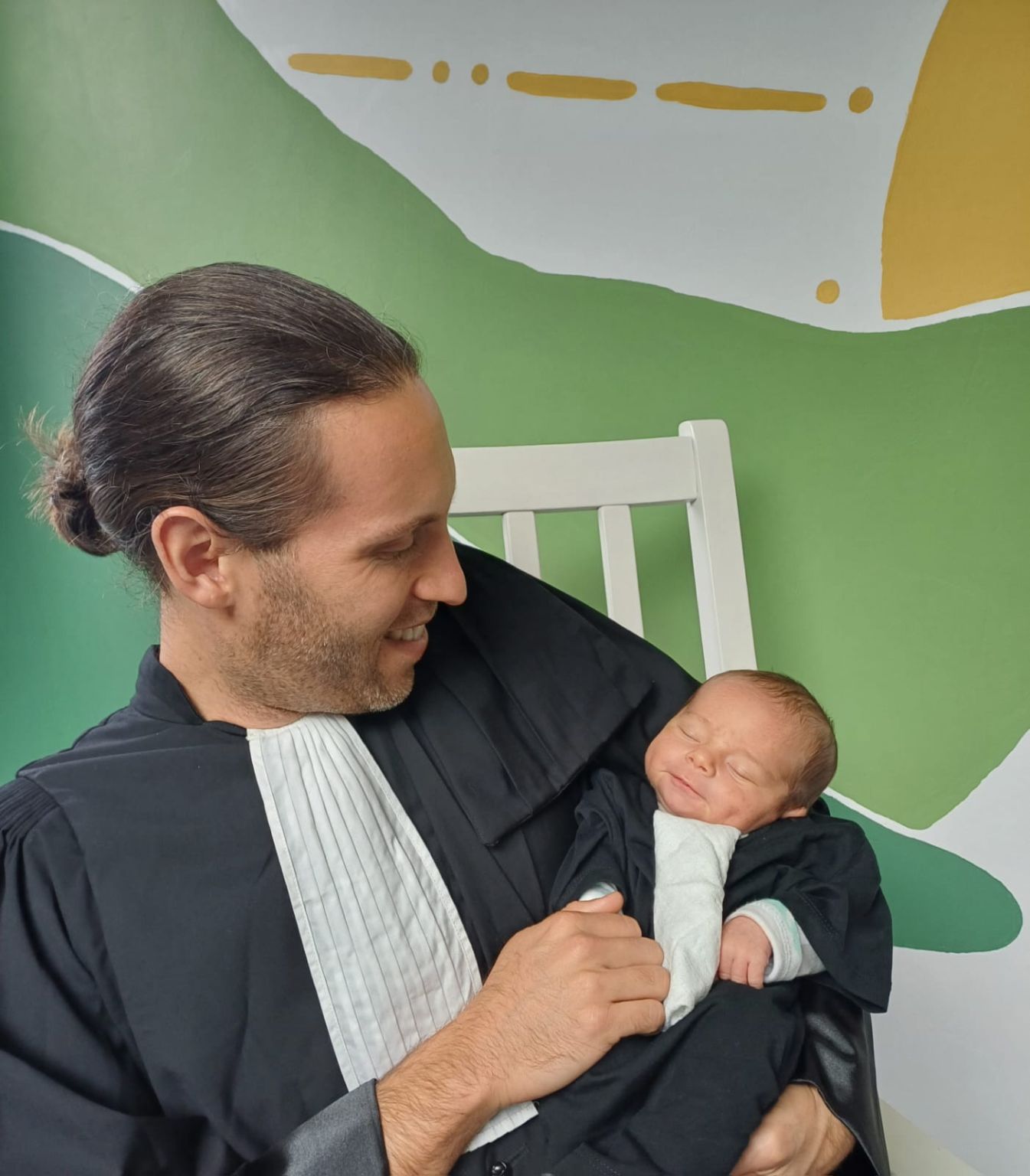 Daniel and his baby son