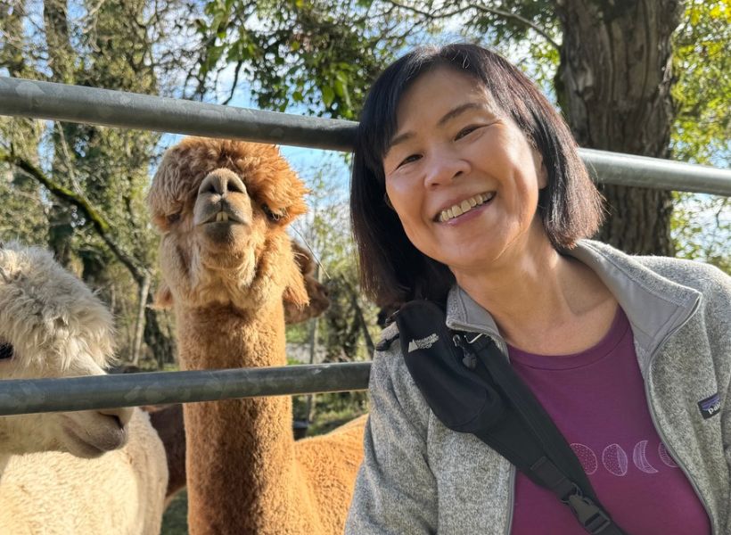 Janice Chung on one of her 40 trips to France