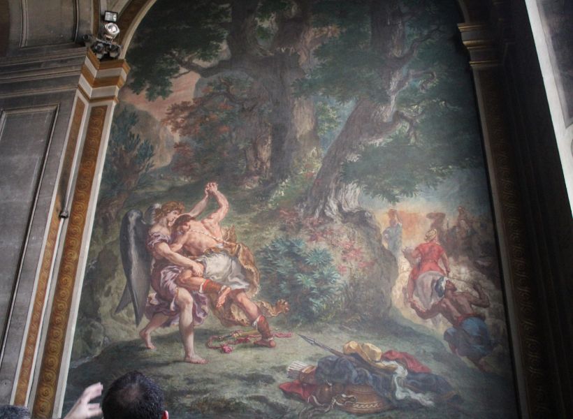 One of the Eugène Delacroix painting in Saint-Sulpice in Paris
