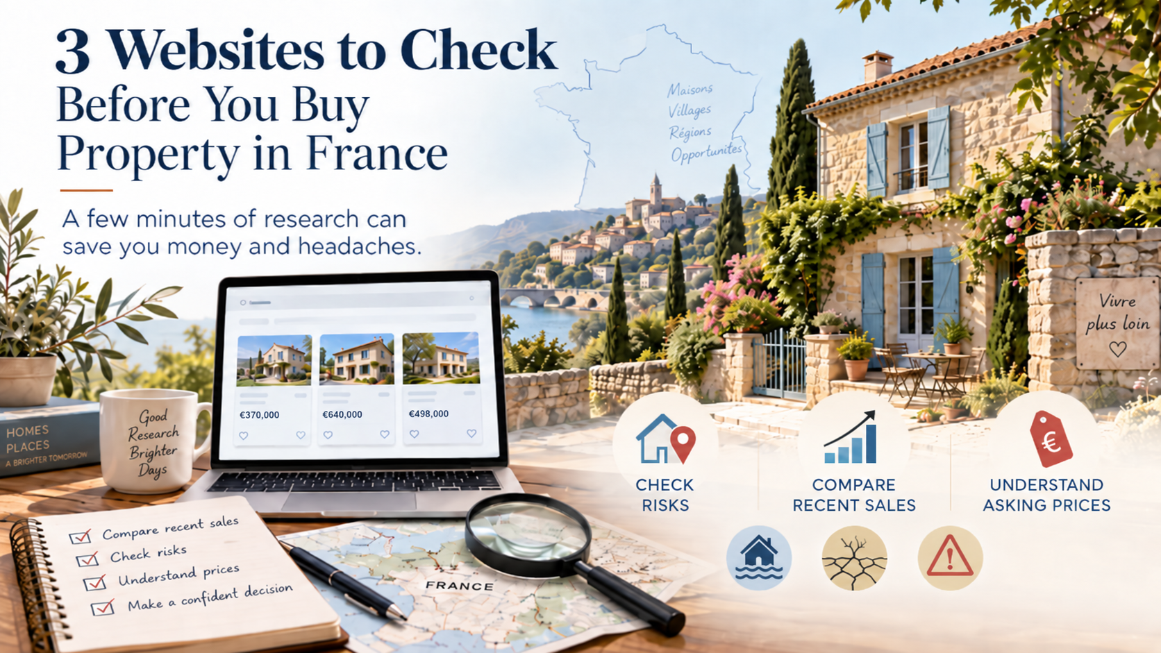 Websites to check before buying property in France