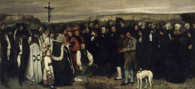 Gustave Courbe, burial at Ornans
